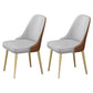 Nordic Metal Dining Room Armless Chairs Upholstered Linen Fabric Chairs for Restaurant Gray Coffee 2 Piece Set Clearhalo ' kitchen&dining_furn' 'Dining Chairs' 'Dining Tables & Seating' 'dining_chair' 'furn' 'furn_dining_chair' 'Furniture' 'furniture_dining_chair' 'Kitchen & Dining Furniture' 'kitchen' 3998869