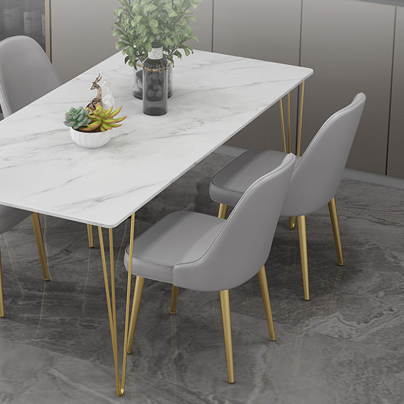 Nordic Metal Dining Room Armless Chairs Upholstered Linen Fabric Chairs for Restaurant Clearhalo ' kitchen&dining_furn' 'Dining Chairs' 'Dining Tables & Seating' 'dining_chair' 'furn' 'furn_dining_chair' 'Furniture' 'furniture_dining_chair' 'Kitchen & Dining Furniture' 'kitchen' 3998870