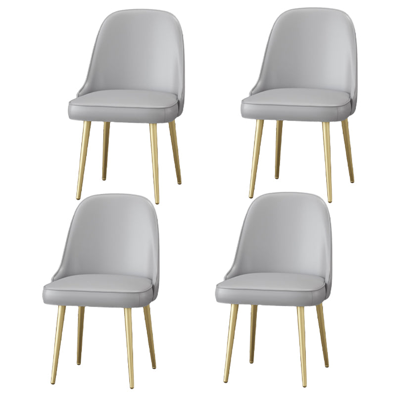 Nordic Metal Dining Room Armless Chairs Upholstered Linen Fabric Chairs for Restaurant Grey 4 Piece Set Clearhalo ' kitchen&dining_furn' 'Dining Chairs' 'Dining Tables & Seating' 'dining_chair' 'furn' 'furn_dining_chair' 'Furniture' 'furniture_dining_chair' 'Kitchen & Dining Furniture' 'kitchen' 3998871