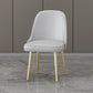 Nordic Metal Dining Room Armless Chairs Upholstered Linen Fabric Chairs for Restaurant Grey 1 Piece Clearhalo ' kitchen&dining_furn' 'Dining Chairs' 'Dining Tables & Seating' 'dining_chair' 'furn' 'furn_dining_chair' 'Furniture' 'furniture_dining_chair' 'Kitchen & Dining Furniture' 'kitchen' 3998873