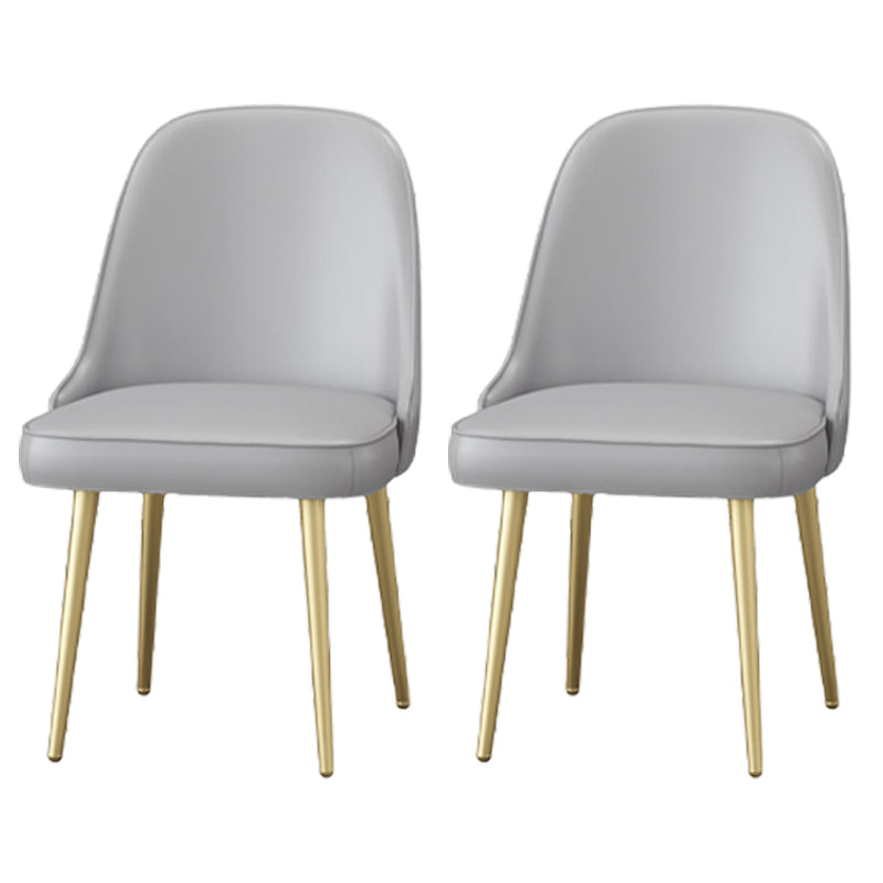 Nordic Metal Dining Room Armless Chairs Upholstered Linen Fabric Chairs for Restaurant Grey 2 Piece Set Clearhalo ' kitchen&dining_furn' 'Dining Chairs' 'Dining Tables & Seating' 'dining_chair' 'furn' 'furn_dining_chair' 'Furniture' 'furniture_dining_chair' 'Kitchen & Dining Furniture' 'kitchen' 3998875