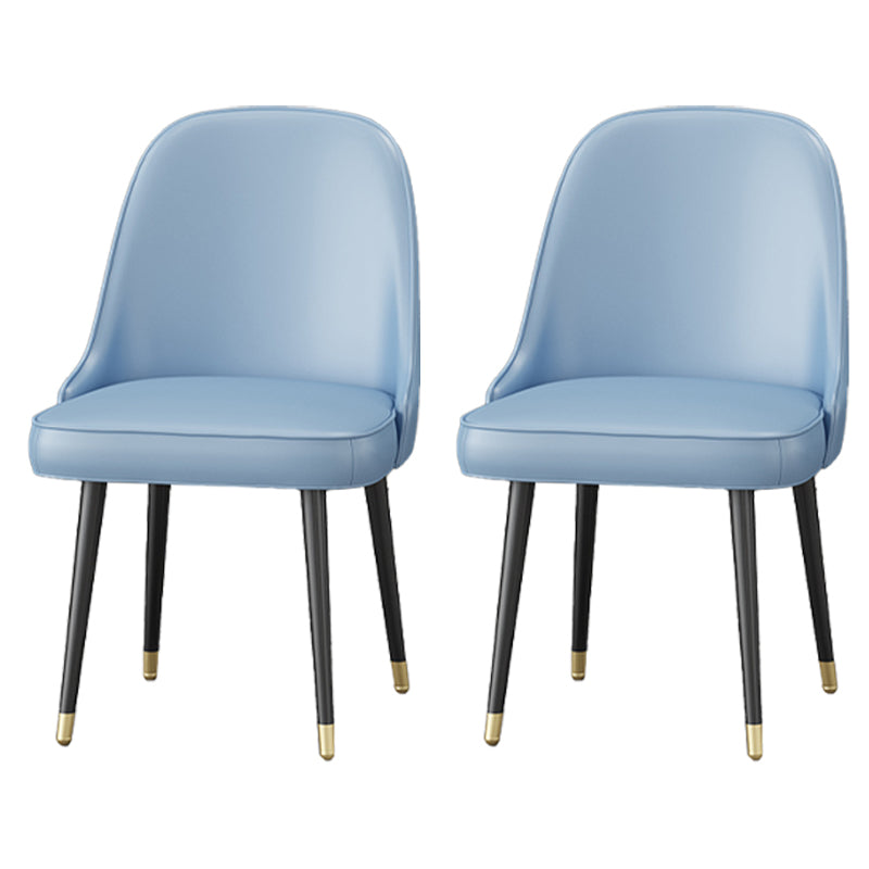 Nordic Metal Dining Room Armless Chairs Upholstered Linen Fabric Chairs for Restaurant Blue 2 Piece Set Clearhalo ' kitchen&dining_furn' 'Dining Chairs' 'Dining Tables & Seating' 'dining_chair' 'furn' 'furn_dining_chair' 'Furniture' 'furniture_dining_chair' 'Kitchen & Dining Furniture' 'kitchen' 3998881