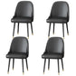 Nordic Metal Dining Room Armless Chairs Upholstered Linen Fabric Chairs for Restaurant Black 4 Piece Set Clearhalo ' kitchen&dining_furn' 'Dining Chairs' 'Dining Tables & Seating' 'dining_chair' 'furn' 'furn_dining_chair' 'Furniture' 'furniture_dining_chair' 'Kitchen & Dining Furniture' 'kitchen' 3998882