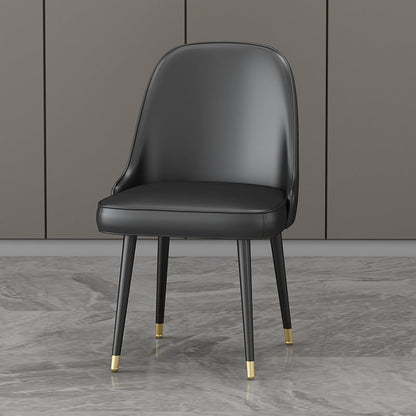 Nordic Metal Dining Room Armless Chairs Upholstered Linen Fabric Chairs for Restaurant Black 1 Piece Clearhalo ' kitchen&dining_furn' 'Dining Chairs' 'Dining Tables & Seating' 'dining_chair' 'furn' 'furn_dining_chair' 'Furniture' 'furniture_dining_chair' 'Kitchen & Dining Furniture' 'kitchen' 3998883