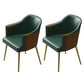 Nordic Metal Dining Room Arm Chairs Leather Dining Side Chair for Restaurant Blackish Green 2 Piece Set Clearhalo ' kitchen&dining_furn' 'Dining Chairs' 'Dining Tables & Seating' 'dining_chair' 'furn' 'furn_dining_chair' 'Furniture' 'furniture_dining_chair' 'Kitchen & Dining Furniture' 'kitchen' 3998893