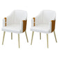 Nordic Metal Dining Room Arm Chairs Leather Dining Side Chair for Restaurant White 2 Piece Set Clearhalo ' kitchen&dining_furn' 'Dining Chairs' 'Dining Tables & Seating' 'dining_chair' 'furn' 'furn_dining_chair' 'Furniture' 'furniture_dining_chair' 'Kitchen & Dining Furniture' 'kitchen' 3998900