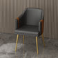 Nordic Metal Dining Room Arm Chairs Leather Dining Side Chair for Restaurant Dark Gray 1 Piece Clearhalo ' kitchen&dining_furn' 'Dining Chairs' 'Dining Tables & Seating' 'dining_chair' 'furn' 'furn_dining_chair' 'Furniture' 'furniture_dining_chair' 'Kitchen & Dining Furniture' 'kitchen' 3998904