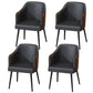 Nordic Metal Dining Room Arm Chairs Leather Dining Side Chair for Restaurant Black 4 Piece Set Clearhalo ' kitchen&dining_furn' 'Dining Chairs' 'Dining Tables & Seating' 'dining_chair' 'furn' 'furn_dining_chair' 'Furniture' 'furniture_dining_chair' 'Kitchen & Dining Furniture' 'kitchen' 3998907