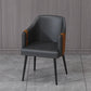 Nordic Metal Dining Room Arm Chairs Leather Dining Side Chair for Restaurant Black 1 Piece Clearhalo ' kitchen&dining_furn' 'Dining Chairs' 'Dining Tables & Seating' 'dining_chair' 'furn' 'furn_dining_chair' 'Furniture' 'furniture_dining_chair' 'Kitchen & Dining Furniture' 'kitchen' 3998908