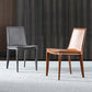 Contemporary Design Leather Chair Set Solid Back Side Dining Chairs (Set of 2) Clearhalo ' kitchen&dining_furn' 'Dining Chairs' 'Dining Tables & Seating' 'dining_chair' 'furn' 'furn_dining_chair' 'Furniture' 'furniture_dining_chair' 'Kitchen & Dining Furniture' 'kitchen' 3998919