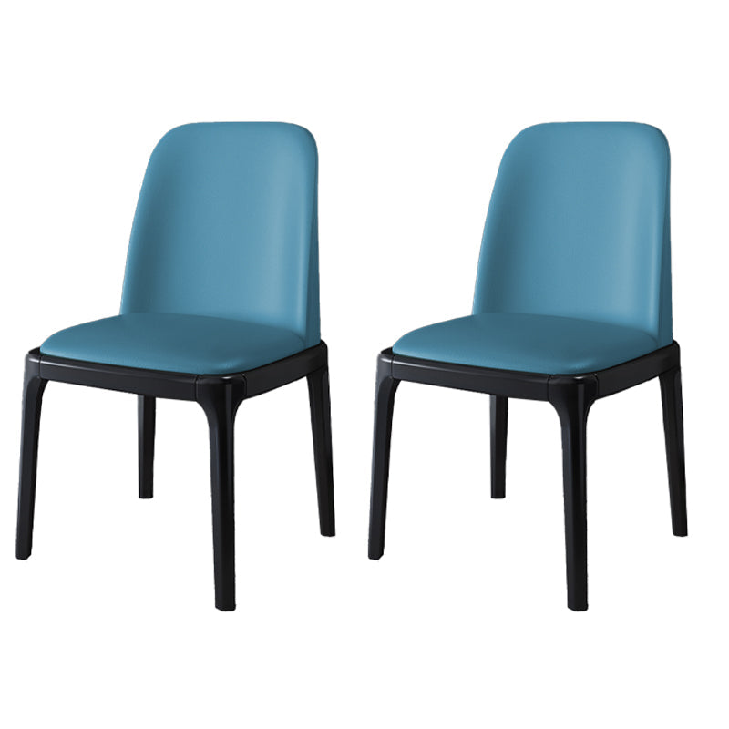 Scandinavian Rubberwood Chairs Set Solid Back Side Dining Chair (Set of 2) Blue Clearhalo ' kitchen&dining_furn' 'Dining Chairs' 'Dining Tables & Seating' 'dining_chair' 'furn' 'furn_dining_chair' 'Furniture' 'furniture_dining_chair' 'Kitchen & Dining Furniture' 'kitchen' 3998942