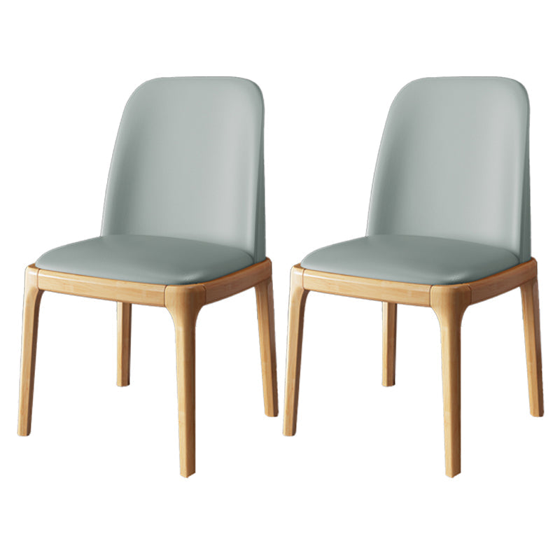 Scandinavian Rubberwood Chairs Set Solid Back Side Dining Chair (Set of 2) Light Gray Clearhalo ' kitchen&dining_furn' 'Dining Chairs' 'Dining Tables & Seating' 'dining_chair' 'furn' 'furn_dining_chair' 'Furniture' 'furniture_dining_chair' 'Kitchen & Dining Furniture' 'kitchen' 3998956