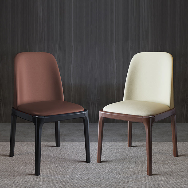 Scandinavian Rubberwood Chairs Set Solid Back Side Dining Chair (Set of 2) Clearhalo ' kitchen&dining_furn' 'Dining Chairs' 'Dining Tables & Seating' 'dining_chair' 'furn' 'furn_dining_chair' 'Furniture' 'furniture_dining_chair' 'Kitchen & Dining Furniture' 'kitchen' 3998957