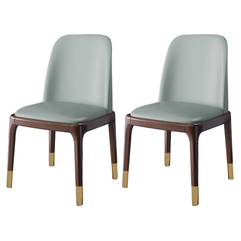 Scandinavian Rubberwood Chairs Set Solid Back Side Dining Chair (Set of 2) Brown Clearhalo ' kitchen&dining_furn' 'Dining Chairs' 'Dining Tables & Seating' 'dining_chair' 'furn' 'furn_dining_chair' 'Furniture' 'furniture_dining_chair' 'Kitchen & Dining Furniture' 'kitchen' 3998959