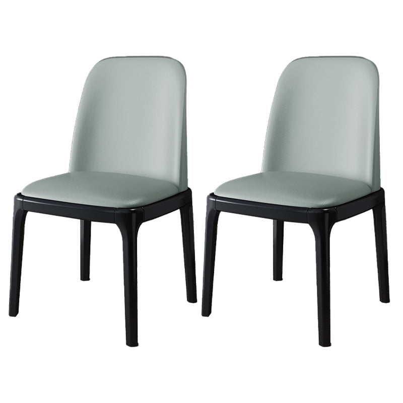 Scandinavian Rubberwood Chairs Set Solid Back Side Dining Chair (Set of 2) Grey Clearhalo ' kitchen&dining_furn' 'Dining Chairs' 'Dining Tables & Seating' 'dining_chair' 'furn' 'furn_dining_chair' 'Furniture' 'furniture_dining_chair' 'Kitchen & Dining Furniture' 'kitchen' 3998964