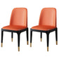 Scandinavian Rubberwood Chairs Set Solid Back Side Dining Chair (Set of 2) Orange Black Clearhalo ' kitchen&dining_furn' 'Dining Chairs' 'Dining Tables & Seating' 'dining_chair' 'furn' 'furn_dining_chair' 'Furniture' 'furniture_dining_chair' 'Kitchen & Dining Furniture' 'kitchen' 3998965