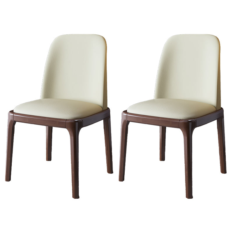 Scandinavian Rubberwood Chairs Set Solid Back Side Dining Chair (Set of 2) Beige Clearhalo ' kitchen&dining_furn' 'Dining Chairs' 'Dining Tables & Seating' 'dining_chair' 'furn' 'furn_dining_chair' 'Furniture' 'furniture_dining_chair' 'Kitchen & Dining Furniture' 'kitchen' 3998966