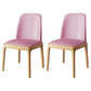 Scandinavian Rubberwood Chairs Set Solid Back Side Dining Chair (Set of 2) Pink Clearhalo ' kitchen&dining_furn' 'Dining Chairs' 'Dining Tables & Seating' 'dining_chair' 'furn' 'furn_dining_chair' 'Furniture' 'furniture_dining_chair' 'Kitchen & Dining Furniture' 'kitchen' 3998968