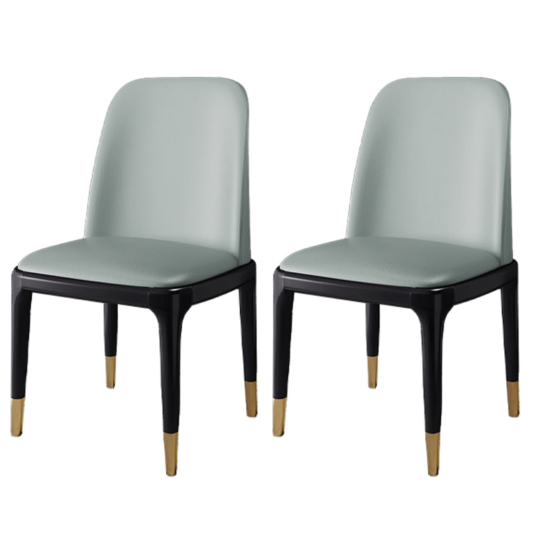 Scandinavian Rubberwood Chairs Set Solid Back Side Dining Chair (Set of 2) Dark Gray-Black Clearhalo ' kitchen&dining_furn' 'Dining Chairs' 'Dining Tables & Seating' 'dining_chair' 'furn' 'furn_dining_chair' 'Furniture' 'furniture_dining_chair' 'Kitchen & Dining Furniture' 'kitchen' 3998969