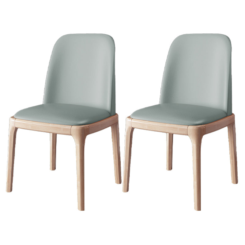 Scandinavian Rubberwood Chairs Set Solid Back Side Dining Chair (Set of 2) Natural Clearhalo ' kitchen&dining_furn' 'Dining Chairs' 'Dining Tables & Seating' 'dining_chair' 'furn' 'furn_dining_chair' 'Furniture' 'furniture_dining_chair' 'Kitchen & Dining Furniture' 'kitchen' 3998970