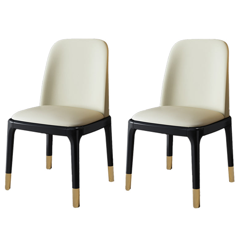 Scandinavian Rubberwood Chairs Set Solid Back Side Dining Chair (Set of 2) Black Clearhalo ' kitchen&dining_furn' 'Dining Chairs' 'Dining Tables & Seating' 'dining_chair' 'furn' 'furn_dining_chair' 'Furniture' 'furniture_dining_chair' 'Kitchen & Dining Furniture' 'kitchen' 3998971