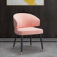 Nordic Metal Dining Room Arm Chairs Velvet Dining Side Chair for Restaurant Pink 1 Piece Black Clearhalo ' kitchen&dining_furn' 'Dining Chairs' 'Dining Tables & Seating' 'dining_chair' 'furn' 'furn_dining_chair' 'Furniture' 'furniture_dining_chair' 'Kitchen & Dining Furniture' 'kitchen' 3998977