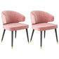 Nordic Metal Dining Room Arm Chairs Velvet Dining Side Chair for Restaurant Pink 2 Piece Set Black Clearhalo ' kitchen&dining_furn' 'Dining Chairs' 'Dining Tables & Seating' 'dining_chair' 'furn' 'furn_dining_chair' 'Furniture' 'furniture_dining_chair' 'Kitchen & Dining Furniture' 'kitchen' 3998978