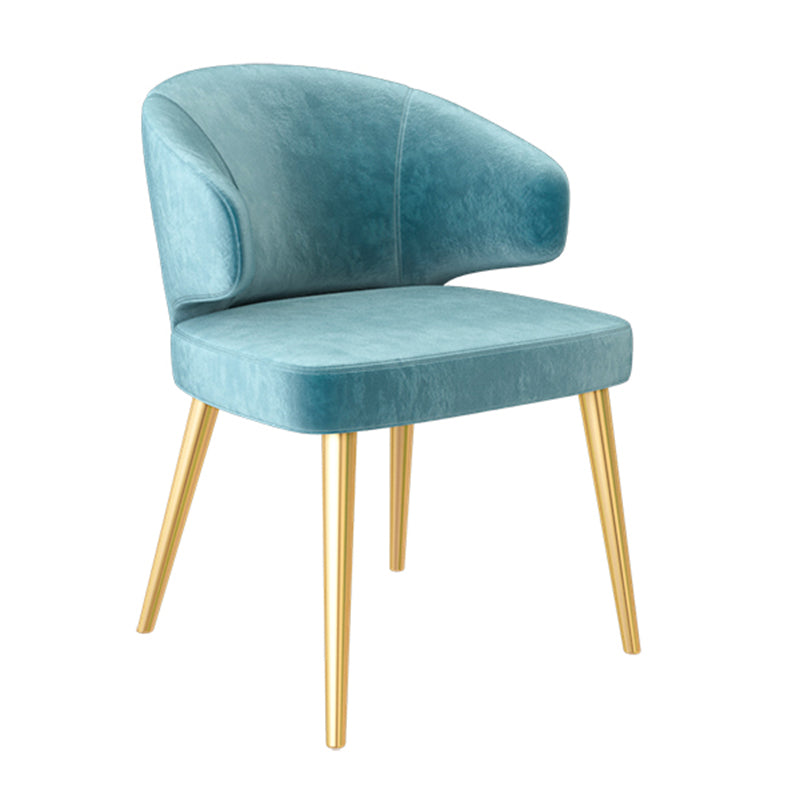 Nordic Metal Dining Room Arm Chairs Velvet Dining Side Chair for Restaurant Clearhalo ' kitchen&dining_furn' 'Dining Chairs' 'Dining Tables & Seating' 'dining_chair' 'furn' 'furn_dining_chair' 'Furniture' 'furniture_dining_chair' 'Kitchen & Dining Furniture' 'kitchen' 3998982