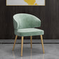 Nordic Metal Dining Room Arm Chairs Velvet Dining Side Chair for Restaurant Green 1 Piece Brass Gold Clearhalo ' kitchen&dining_furn' 'Dining Chairs' 'Dining Tables & Seating' 'dining_chair' 'furn' 'furn_dining_chair' 'Furniture' 'furniture_dining_chair' 'Kitchen & Dining Furniture' 'kitchen' 3998989