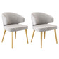 Nordic Metal Dining Room Arm Chairs Velvet Dining Side Chair for Restaurant Grey 2 Piece Set Brass Gold Clearhalo ' kitchen&dining_furn' 'Dining Chairs' 'Dining Tables & Seating' 'dining_chair' 'furn' 'furn_dining_chair' 'Furniture' 'furniture_dining_chair' 'Kitchen & Dining Furniture' 'kitchen' 3998993