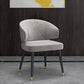 Nordic Metal Dining Room Arm Chairs Velvet Dining Side Chair for Restaurant Grey 1 Piece Black Clearhalo ' kitchen&dining_furn' 'Dining Chairs' 'Dining Tables & Seating' 'dining_chair' 'furn' 'furn_dining_chair' 'Furniture' 'furniture_dining_chair' 'Kitchen & Dining Furniture' 'kitchen' 3998995