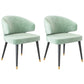 Nordic Metal Dining Room Arm Chairs Velvet Dining Side Chair for Restaurant Green 2 Piece Set Black Clearhalo ' kitchen&dining_furn' 'Dining Chairs' 'Dining Tables & Seating' 'dining_chair' 'furn' 'furn_dining_chair' 'Furniture' 'furniture_dining_chair' 'Kitchen & Dining Furniture' 'kitchen' 3999002
