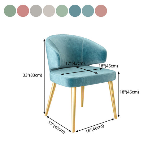 Nordic Metal Dining Room Arm Chairs Velvet Dining Side Chair for Restaurant Clearhalo ' kitchen&dining_furn' 'Dining Chairs' 'Dining Tables & Seating' 'dining_chair' 'furn' 'furn_dining_chair' 'Furniture' 'furniture_dining_chair' 'Kitchen & Dining Furniture' 'kitchen' 3999003