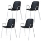Industrial Style Kitchen Plastic Dining Chairs Dining Stackable Arm Chairs with Metal Legs Black-White 4 Piece Set Clearhalo ' kitchen&dining_furn' 'Dining Chairs' 'Dining Tables & Seating' 'dining_chair' 'furn' 'furn_dining_chair' 'Furniture' 'furniture_dining_chair' 'Kitchen & Dining Furniture' 'kitchen' 3999011