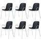 Industrial Style Kitchen Plastic Dining Chairs Dining Stackable Arm Chairs with Metal Legs Black-White 6 Piece Set Clearhalo ' kitchen&dining_furn' 'Dining Chairs' 'Dining Tables & Seating' 'dining_chair' 'furn' 'furn_dining_chair' 'Furniture' 'furniture_dining_chair' 'Kitchen & Dining Furniture' 'kitchen' 3999013