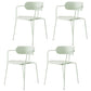 Industrial Style Kitchen Dining Chairs Dining Stackable Arm Chairs with Metal Legs (Set of 4) Green Clearhalo ' kitchen&dining_furn' 'Dining Chairs' 'Dining Tables & Seating' 'dining_chair' 'furn' 'furn_dining_chair' 'Furniture' 'furniture_dining_chair' 'Kitchen & Dining Furniture' 'kitchen' 3999045