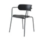 Industrial Style Kitchen Dining Chairs Dining Stackable Arm Chairs with Metal Legs (Set of 4) Clearhalo ' kitchen&dining_furn' 'Dining Chairs' 'Dining Tables & Seating' 'dining_chair' 'furn' 'furn_dining_chair' 'Furniture' 'furniture_dining_chair' 'Kitchen & Dining Furniture' 'kitchen' 3999052