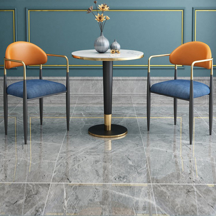 Scandinavian Style Metal Chairs Set Kitchen Dining Room Open Back Arm Chair Clearhalo ' kitchen&dining_furn' 'Dining Chairs' 'Dining Tables & Seating' 'dining_chair' 'furn' 'furn_dining_chair' 'Furniture' 'furniture_dining_chair' 'Kitchen & Dining Furniture' 'kitchen' 3999079