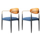 Scandinavian Style Metal Chairs Set Kitchen Dining Room Open Back Arm Chair Lake Blue 2 Piece Set Clearhalo ' kitchen&dining_furn' 'Dining Chairs' 'Dining Tables & Seating' 'dining_chair' 'furn' 'furn_dining_chair' 'Furniture' 'furniture_dining_chair' 'Kitchen & Dining Furniture' 'kitchen' 3999082