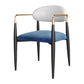 Scandinavian Style Metal Chairs Set Kitchen Dining Room Open Back Arm Chair Blue 1 Piece Clearhalo ' kitchen&dining_furn' 'Dining Chairs' 'Dining Tables & Seating' 'dining_chair' 'furn' 'furn_dining_chair' 'Furniture' 'furniture_dining_chair' 'Kitchen & Dining Furniture' 'kitchen' 3999085