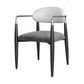 Scandinavian Style Metal Chairs Set Kitchen Dining Room Open Back Arm Chair Grey 1 Piece Clearhalo ' kitchen&dining_furn' 'Dining Chairs' 'Dining Tables & Seating' 'dining_chair' 'furn' 'furn_dining_chair' 'Furniture' 'furniture_dining_chair' 'Kitchen & Dining Furniture' 'kitchen' 3999094