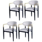 Scandinavian Style Metal Chairs Set Kitchen Dining Room Open Back Arm Chair White 4 Piece Set Clearhalo ' kitchen&dining_furn' 'Dining Chairs' 'Dining Tables & Seating' 'dining_chair' 'furn' 'furn_dining_chair' 'Furniture' 'furniture_dining_chair' 'Kitchen & Dining Furniture' 'kitchen' 3999102