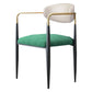 Scandinavian Style Metal Chairs Set Kitchen Dining Room Open Back Arm Chair Green 1 Piece Clearhalo ' kitchen&dining_furn' 'Dining Chairs' 'Dining Tables & Seating' 'dining_chair' 'furn' 'furn_dining_chair' 'Furniture' 'furniture_dining_chair' 'Kitchen & Dining Furniture' 'kitchen' 3999103