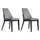 Industrial Leather Restaurant Side Chair Matte Finish Parsons Dining Chair (Set of 2) Grey Clearhalo ' kitchen&dining_furn' 'Dining Chairs' 'Dining Tables & Seating' 'dining_chair' 'furn' 'furn_dining_chair' 'Furniture' 'furniture_dining_chair' 'Kitchen & Dining Furniture' 'kitchen' 3999108