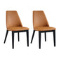 Industrial Leather Restaurant Side Chair Matte Finish Parsons Dining Chair (Set of 2) Orange Clearhalo ' kitchen&dining_furn' 'Dining Chairs' 'Dining Tables & Seating' 'dining_chair' 'furn' 'furn_dining_chair' 'Furniture' 'furniture_dining_chair' 'Kitchen & Dining Furniture' 'kitchen' 3999115