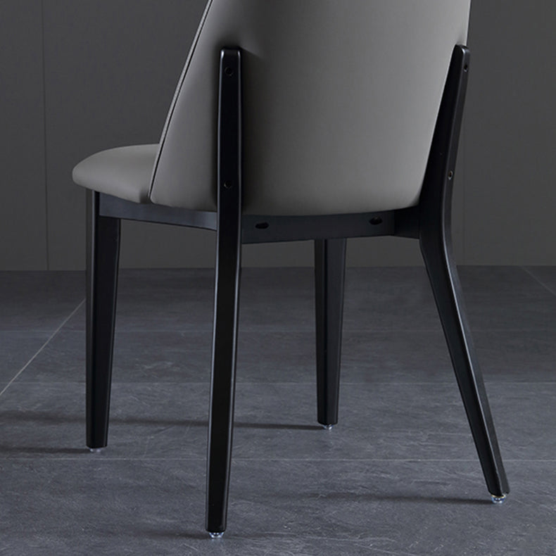 Industrial Leather Restaurant Side Chair Matte Finish Parsons Dining Chair (Set of 2) Clearhalo ' kitchen&dining_furn' 'Dining Chairs' 'Dining Tables & Seating' 'dining_chair' 'furn' 'furn_dining_chair' 'Furniture' 'furniture_dining_chair' 'Kitchen & Dining Furniture' 'kitchen' 3999117