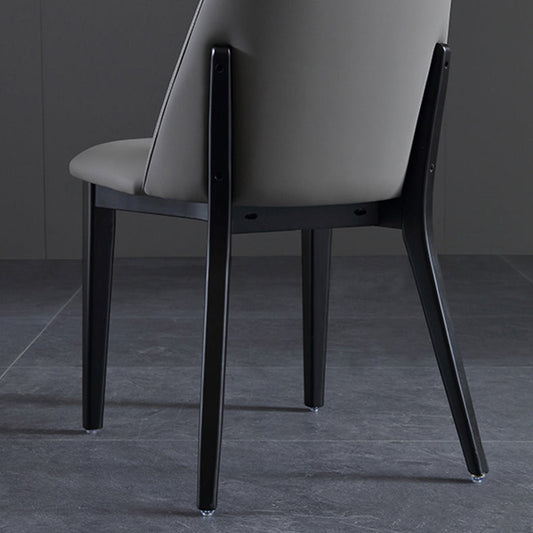 Industrial Leather Restaurant Side Chair Matte Finish Parsons Dining Chair (Set of 2) Clearhalo ' kitchen&dining_furn' 'Dining Chairs' 'Dining Tables & Seating' 'dining_chair' 'furn' 'furn_dining_chair' 'Furniture' 'furniture_dining_chair' 'Kitchen & Dining Furniture' 'kitchen' 3999117