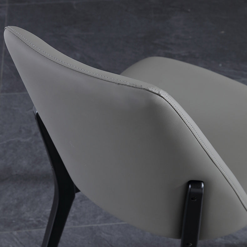 Industrial Leather Restaurant Side Chair Matte Finish Parsons Dining Chair (Set of 2) Clearhalo ' kitchen&dining_furn' 'Dining Chairs' 'Dining Tables & Seating' 'dining_chair' 'furn' 'furn_dining_chair' 'Furniture' 'furniture_dining_chair' 'Kitchen & Dining Furniture' 'kitchen' 3999119