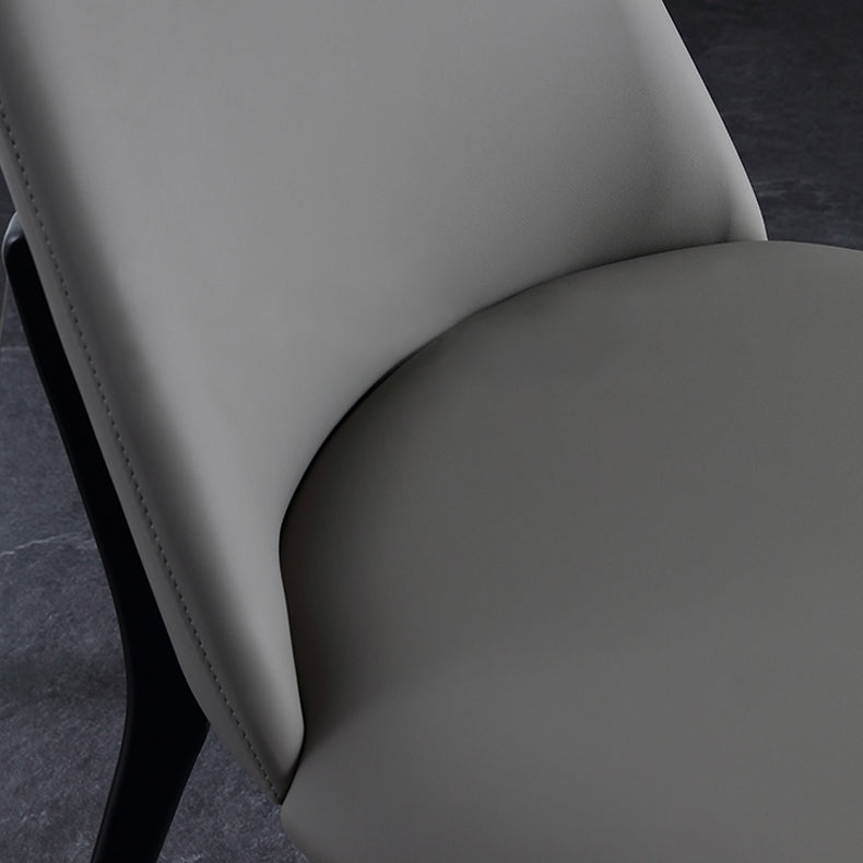 Industrial Leather Restaurant Side Chair Matte Finish Parsons Dining Chair (Set of 2) Clearhalo ' kitchen&dining_furn' 'Dining Chairs' 'Dining Tables & Seating' 'dining_chair' 'furn' 'furn_dining_chair' 'Furniture' 'furniture_dining_chair' 'Kitchen & Dining Furniture' 'kitchen' 3999120
