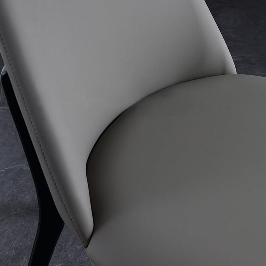 Industrial Leather Restaurant Side Chair Matte Finish Parsons Dining Chair (Set of 2) Clearhalo ' kitchen&dining_furn' 'Dining Chairs' 'Dining Tables & Seating' 'dining_chair' 'furn' 'furn_dining_chair' 'Furniture' 'furniture_dining_chair' 'Kitchen & Dining Furniture' 'kitchen' 3999120